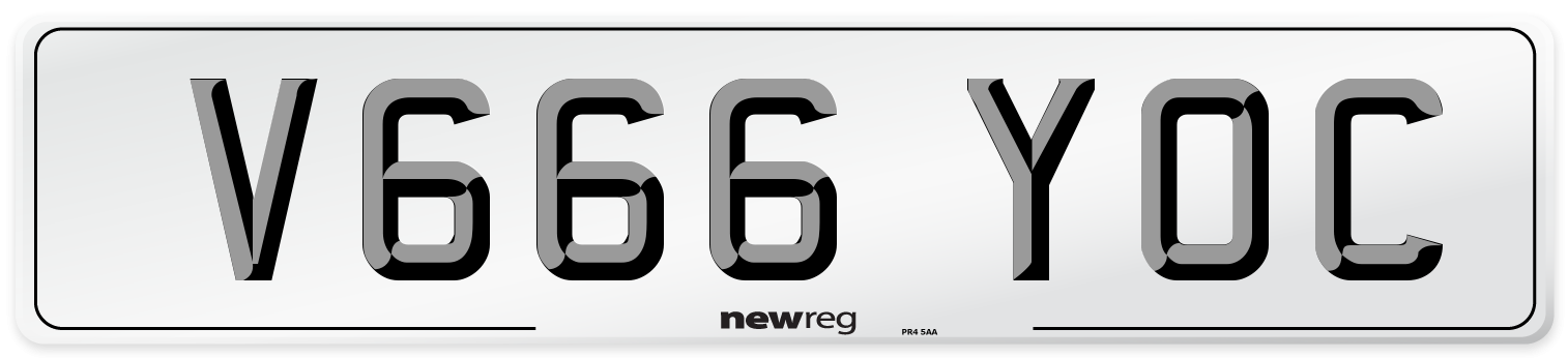 V666 YOC Number Plate from New Reg